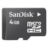 Cartão MicroSDHC 4GB Classe 4 (com adaptador para SD)