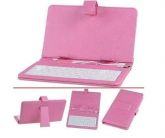 Capa Com Teclado Para Tablet de 7 Polegadas - Rosa - BOX